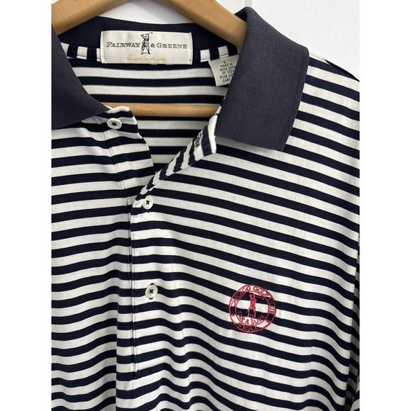 Fairway & Greene Other - Fairway & Greene Men's Golf Club Polo Shirt Navy Blue, Cotton, Size Large